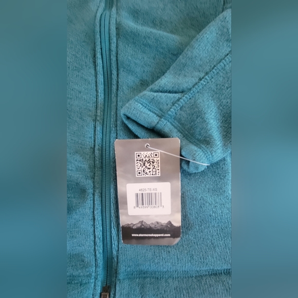 NEW Women's Zippered XS Activewear Sweater Jacket Pockets Green - Picture 4 of 11